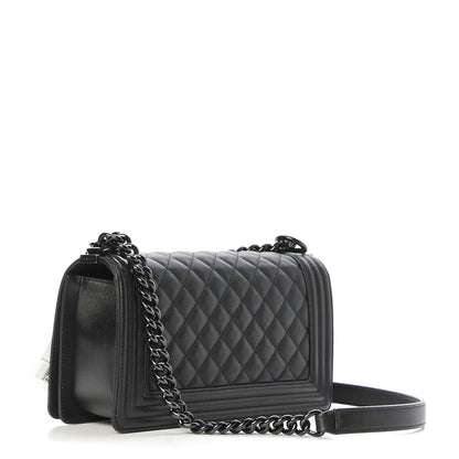 Chanel Caviar Quilted Medium Boy Flap So Black 3 of 9
