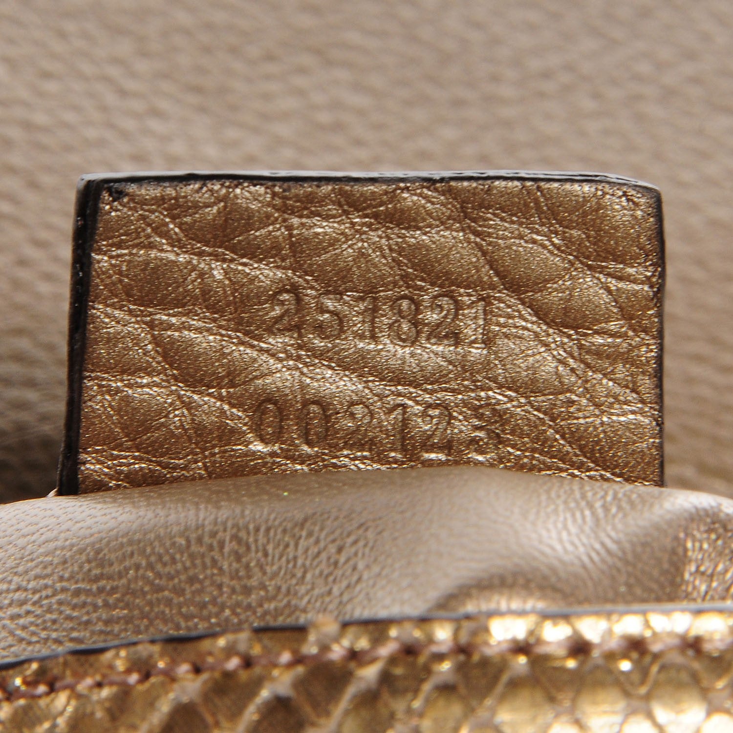 Gucci Python Small 1973 Chain Shoulder Bag Gold 7 of 7