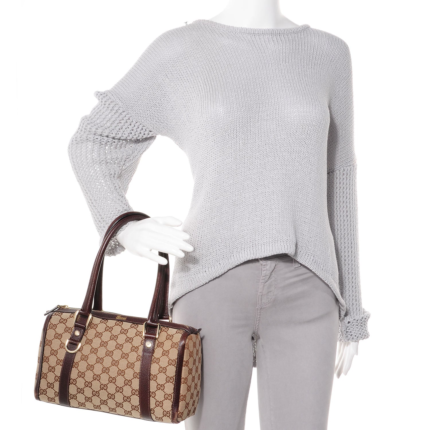 Gucci Monogram Small Abbey Boston Brown 2 of 9