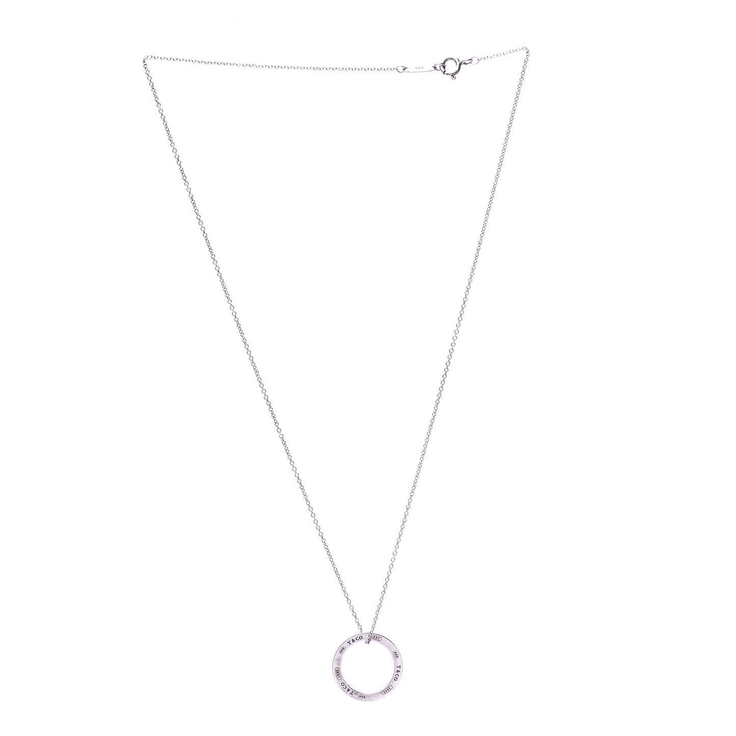 Sterling Silver 1837 Circle Pendant Necklace