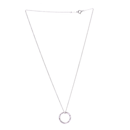 Tiffany Sterling Silver 1837 Circle Pendant Necklace 3 of 8