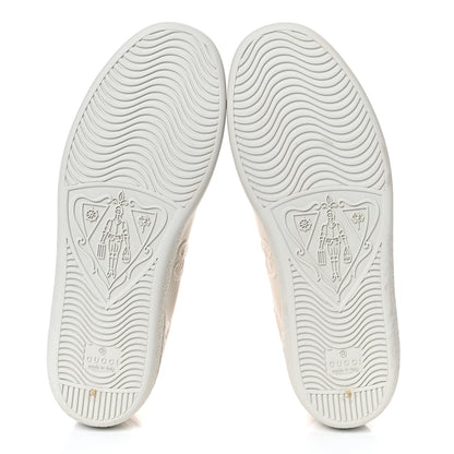 Gucci Calfskin GG Tennis Embossed Womens Ace Sneakers 38 Mystic White 5 of 8