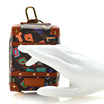 Louis Vuitton X NBA Grained Calfskin Monogram Trunk Backpack Pouch Bag Charm Key Ring Brown Multicolor 2 of 6