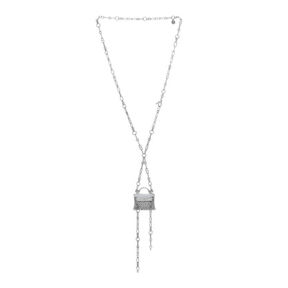 Hermes 18K White Gold Diamond Precieux Kelly Long Necklace 2 of 7