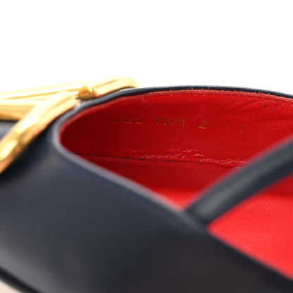 Valentino Garavani Calfskin Vlogo Slingback 80mm Pumps 37 Marine 9 of 11