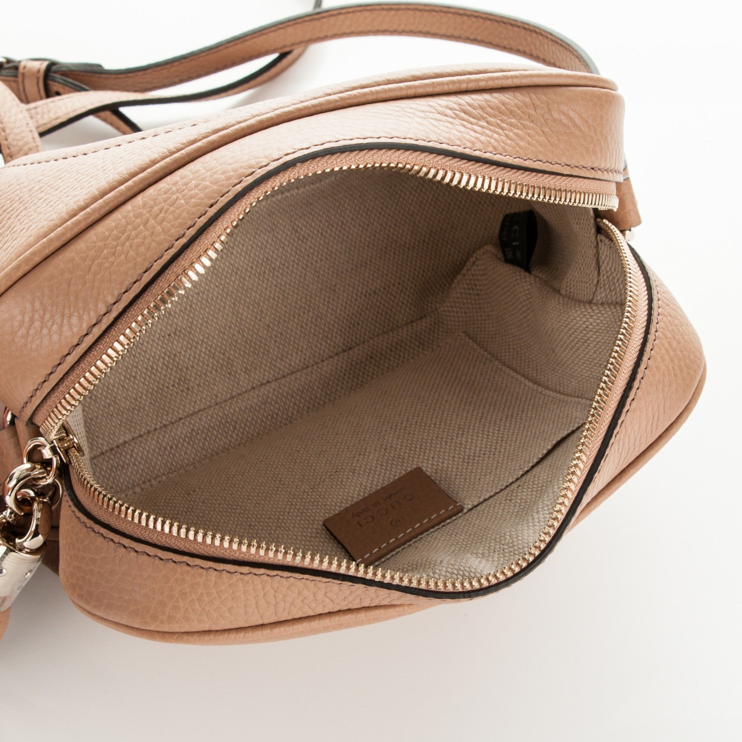 Gucci Pebbled Calfskin Small Soho Disco Bag Camelia 5 of 7