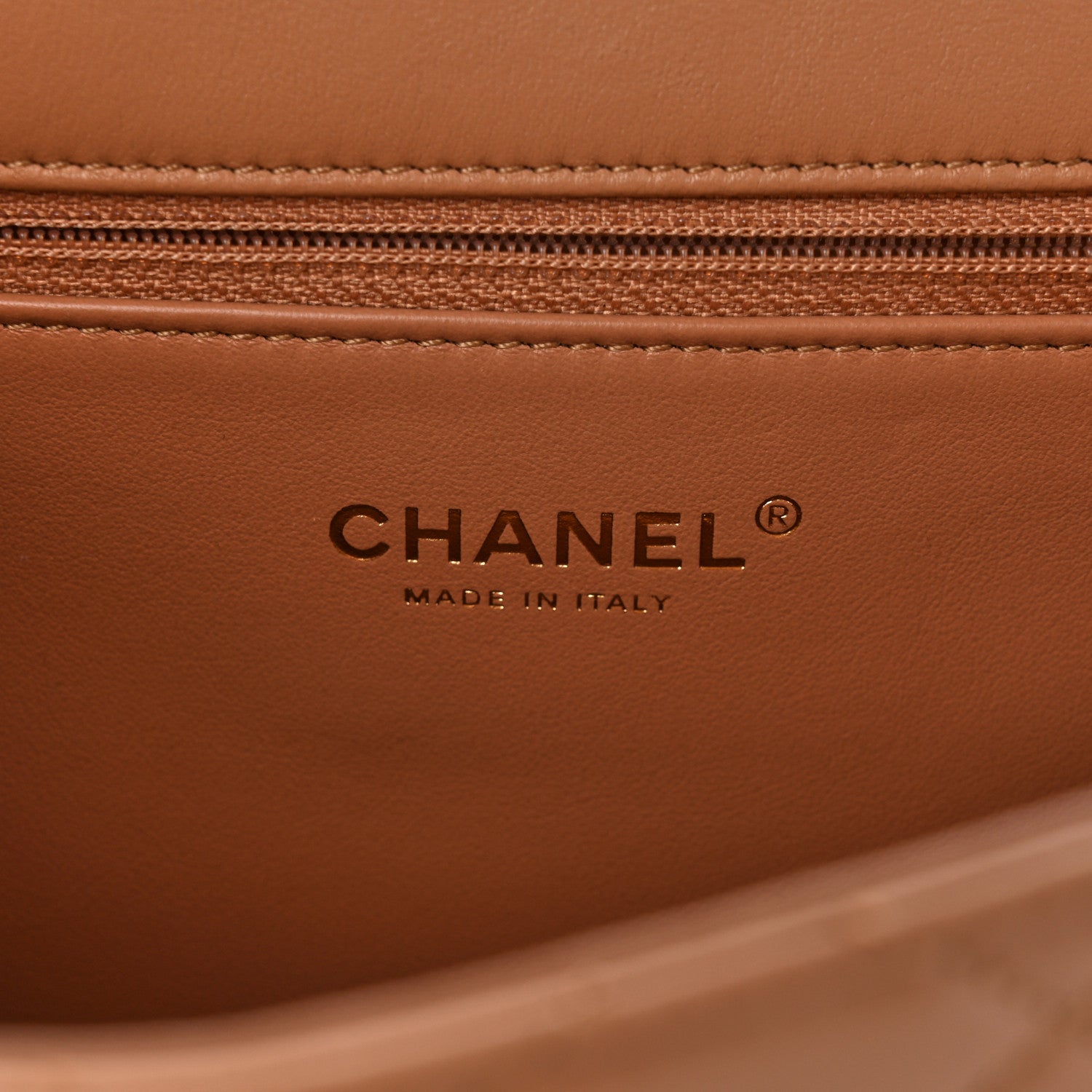 Chanel Lambskin Quilted Chaine Lettre Flap Brown 6 of 11
