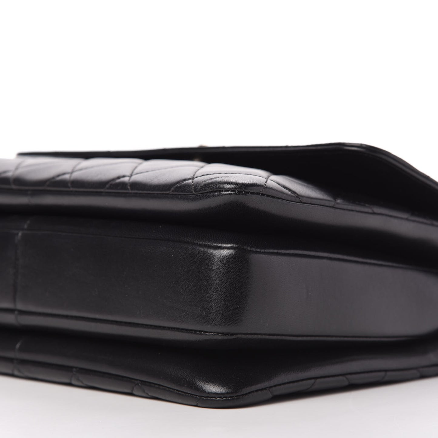 Lambskin Quilted Medium Trendy CC Flap Dual Handle Bag Black