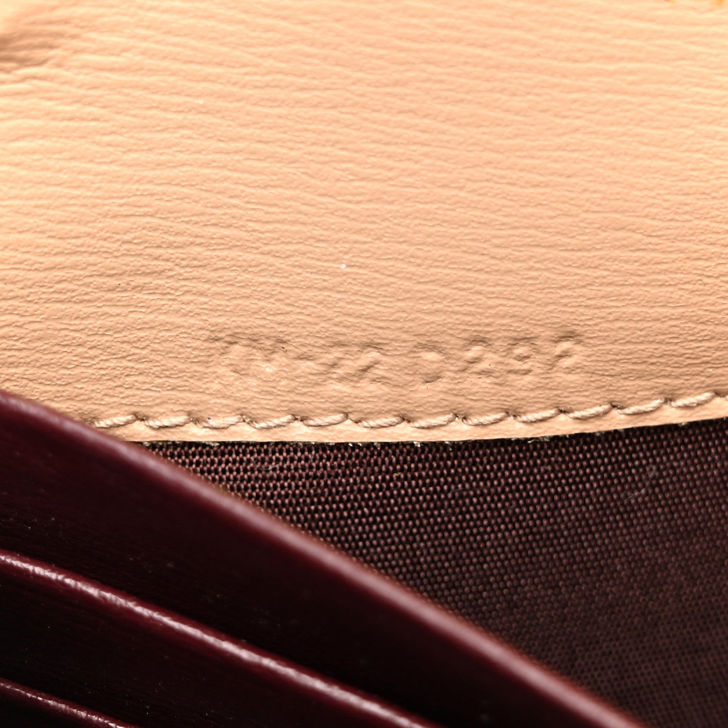 Calfskin City Wallet On Chain Almond