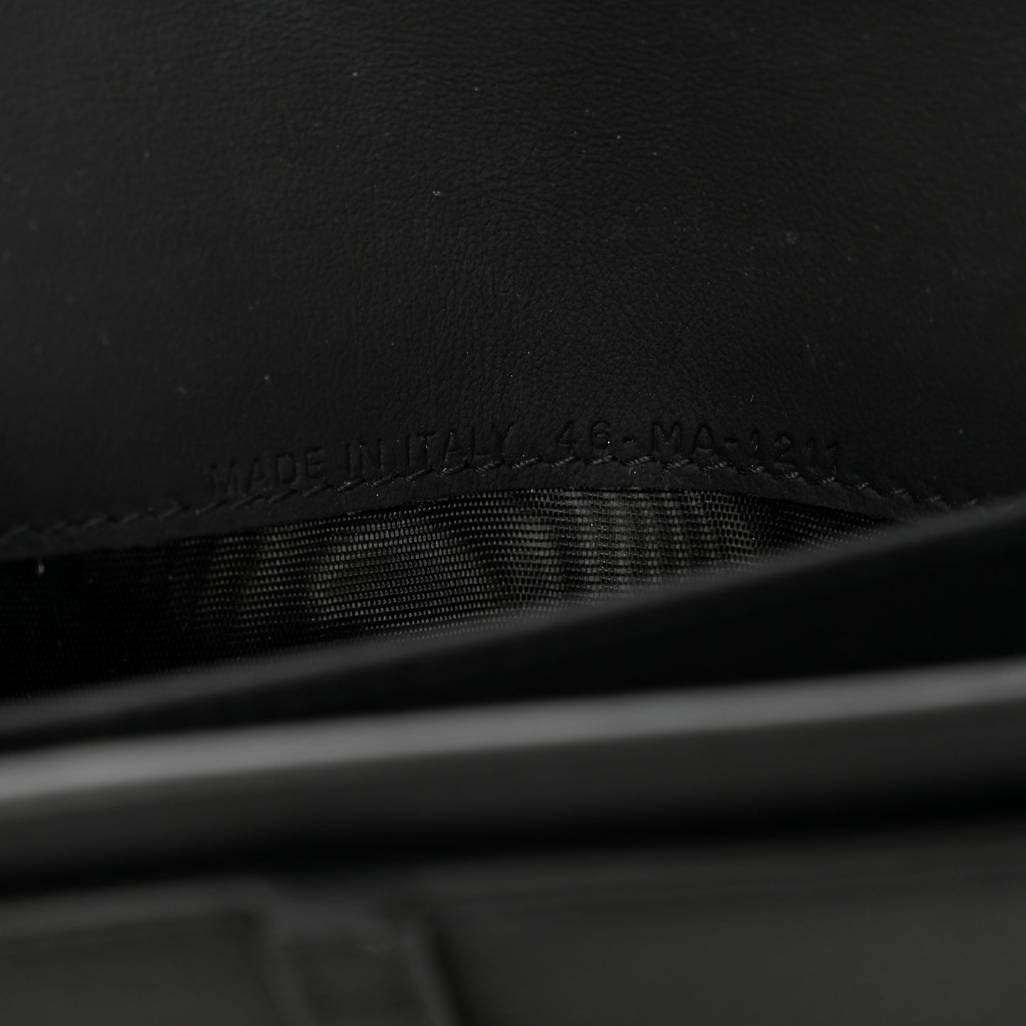 Ultra Matte Calfskin Saddle Chain Wallet Pouch Black