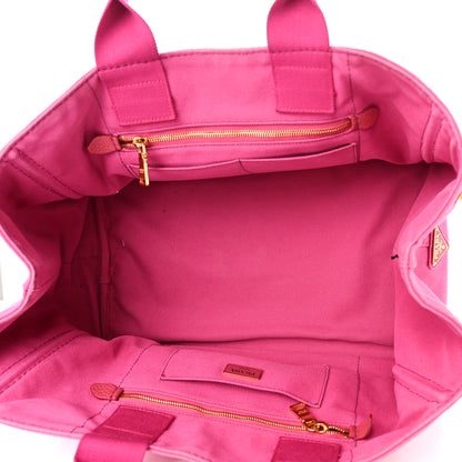 Prada Canvas Large Canapa Logo Tote Peonia 5 of 14