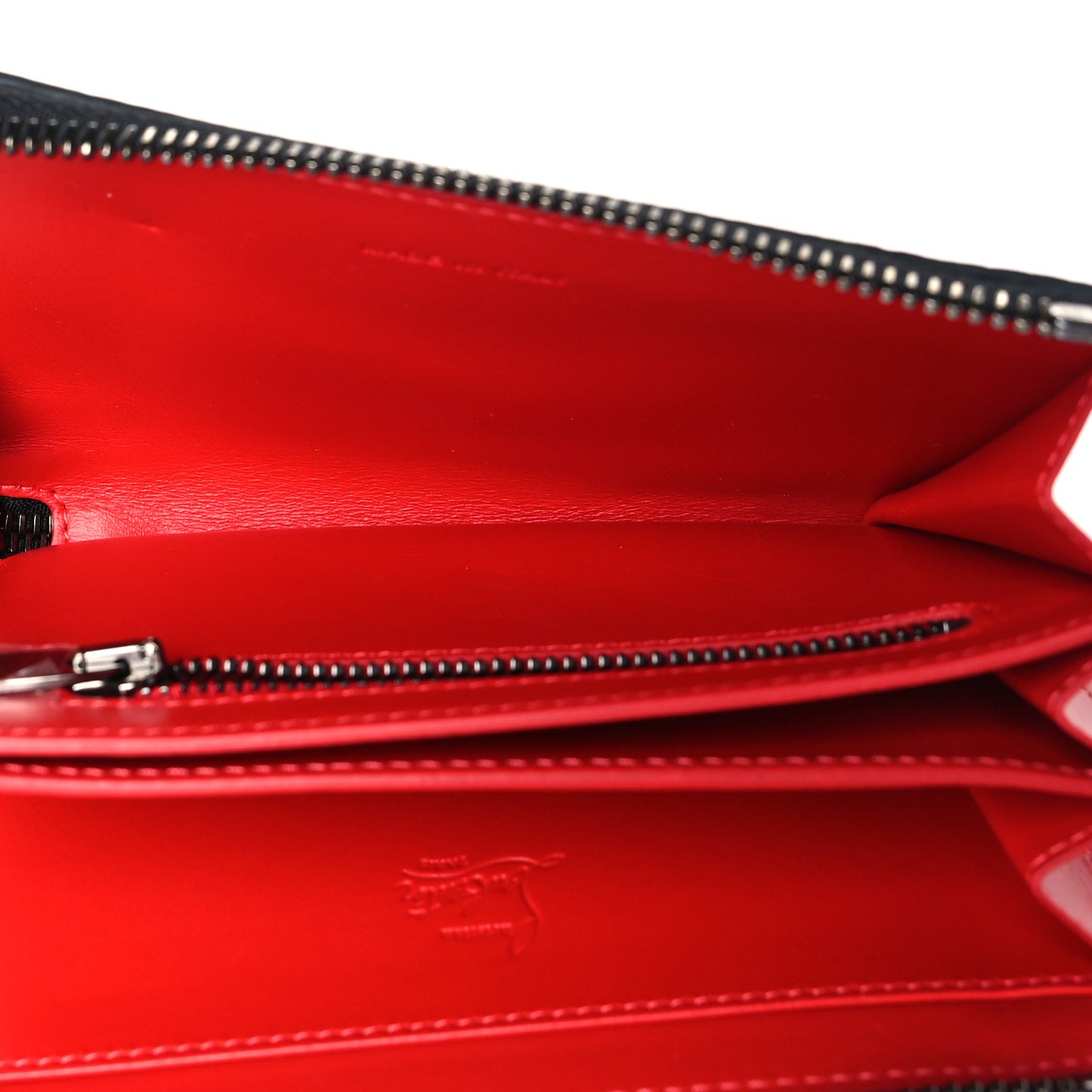 Calfskin Panettone Studded Wristlet Wallet Black