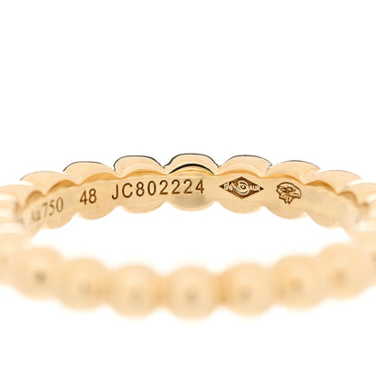 Van Cleef & Arpels 18K Yellow Gold Medium Perlee Ring 48 4.5 4 of 5