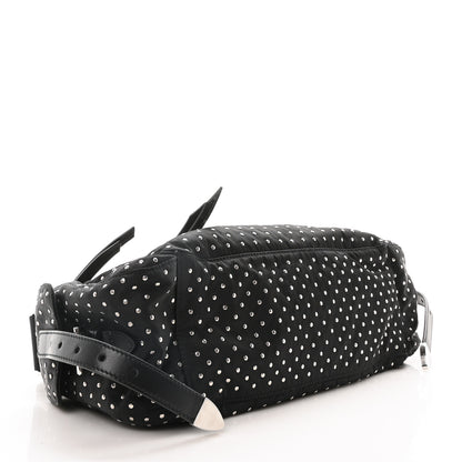 Prada Re-Nylon Studded Shoulder Bag Black 4 of 10