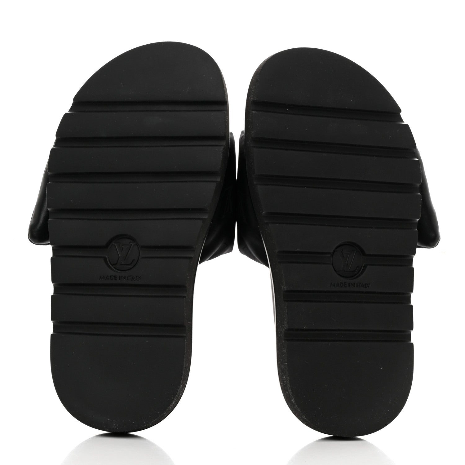 Louis Vuitton Nylon Monogram Eclipse Womens Pool Pillow Comfort Mules 36 Black 5 of 9