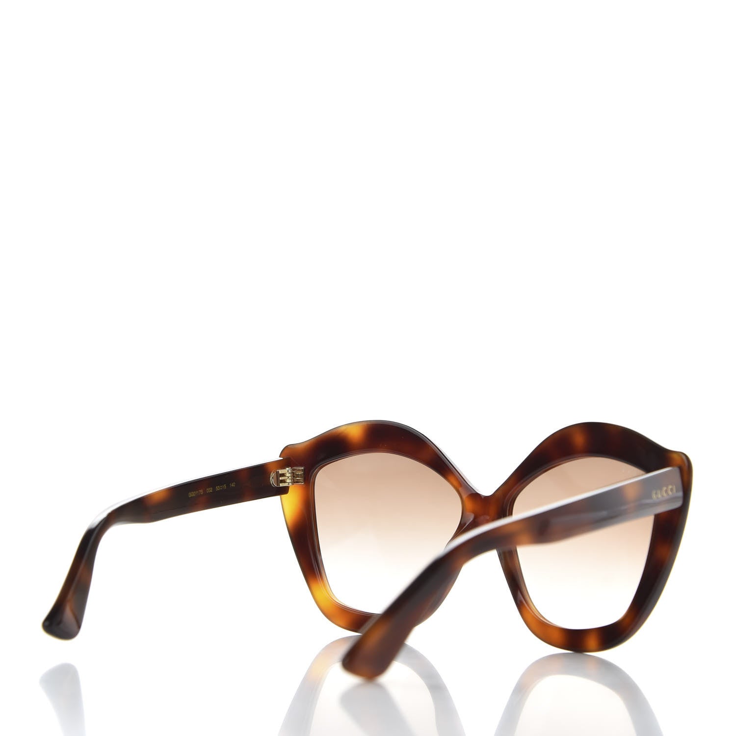 Gucci Cat Eye GG0117S Sunglasses Tortoise 4 of 8