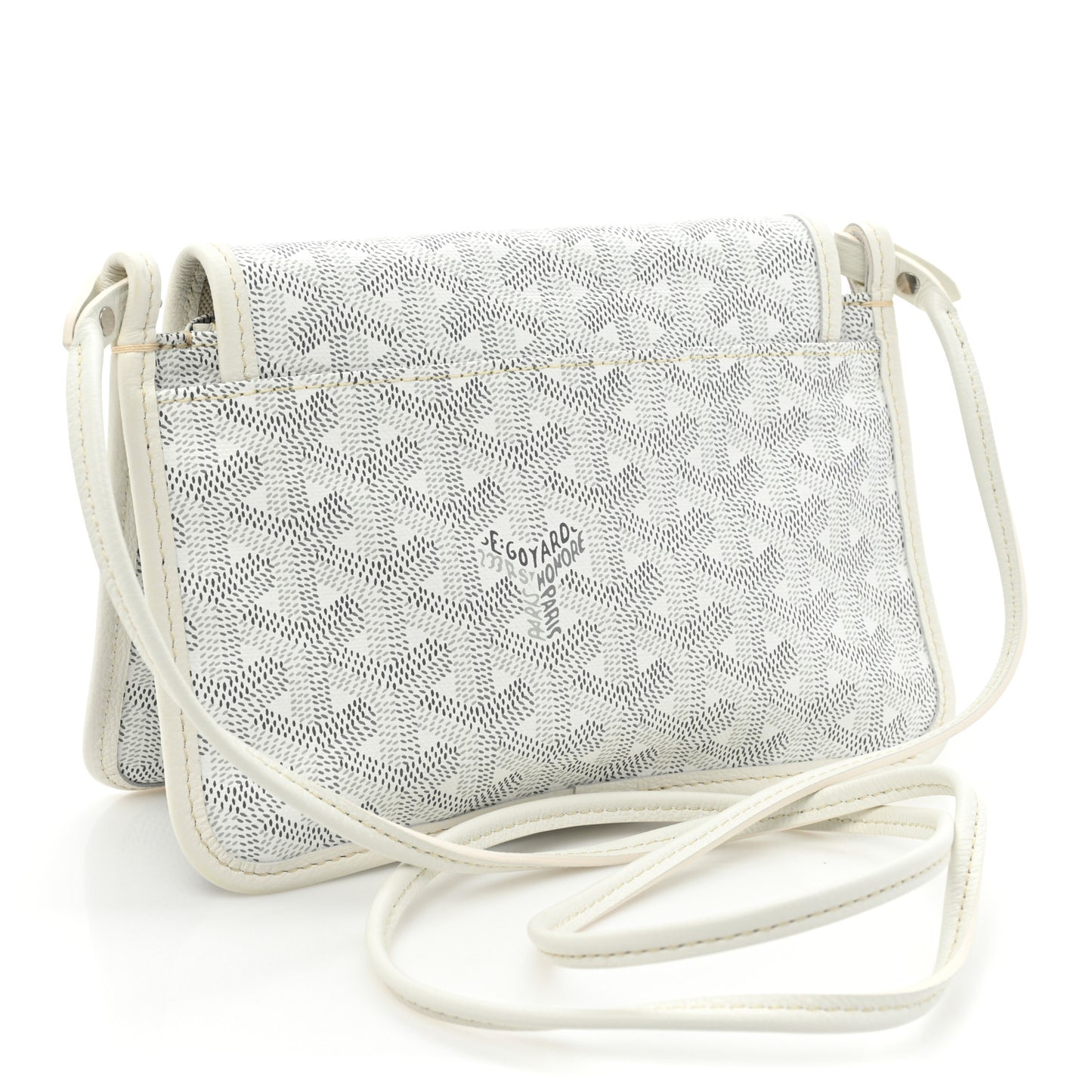 Goyardine Plumet Wallet Clutch White