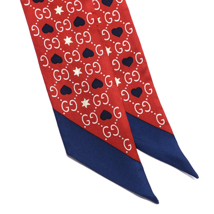 Gucci Twill Silk Big Dimmy Neck Bow Scarf Red 2 of 3