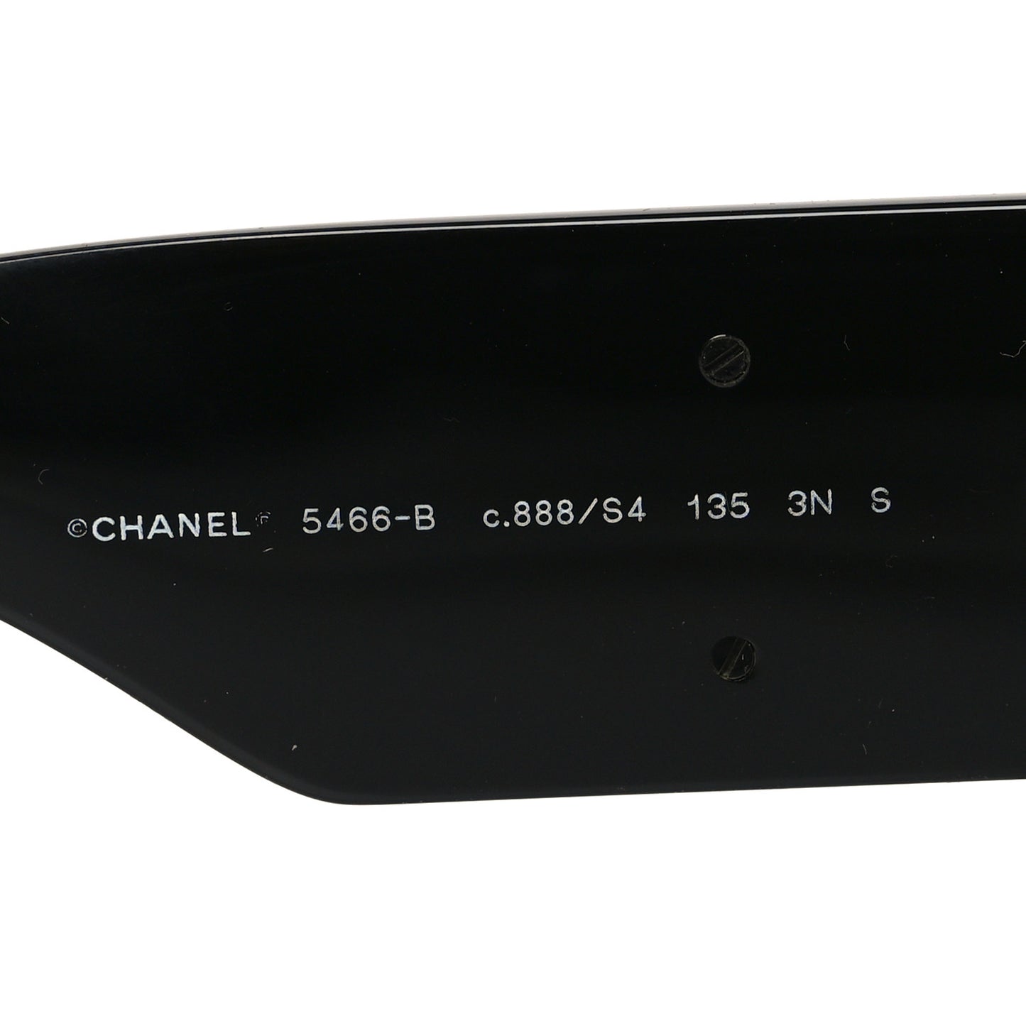 Acetate Crystal CC Shield Sunglasses 5466-B Black
