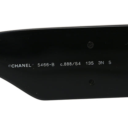 Chanel Acetate Crystal CC Shield Sunglasses 5466-B Black 5 of 7