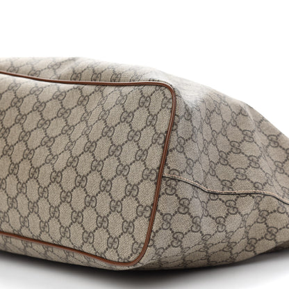 Gucci Soft GG Supreme Monogram Medium Crossbody Tote Beige Cuir 9 of 9