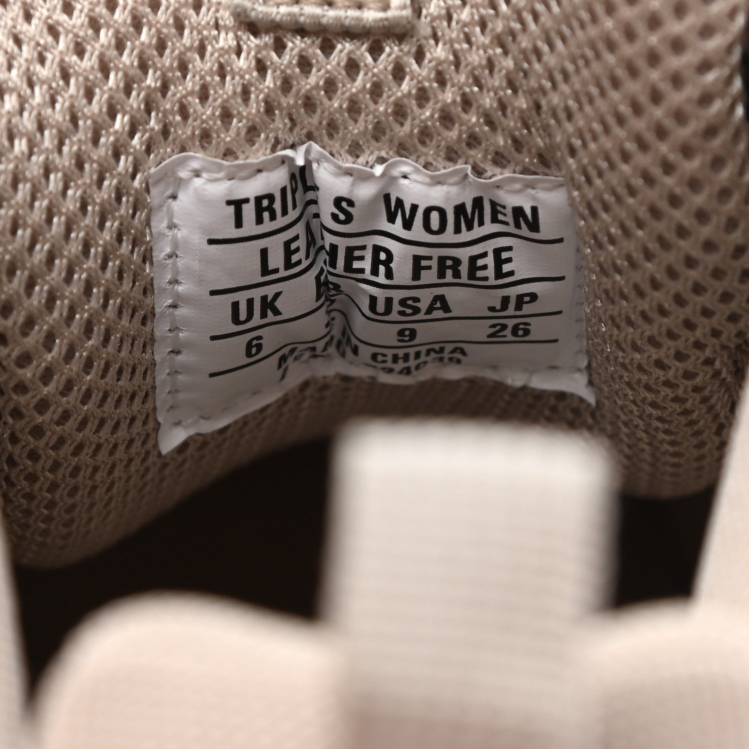 Balenciaga Fabric Mesh Womens Triple S Sneakers 39 Beige White 8 of 8