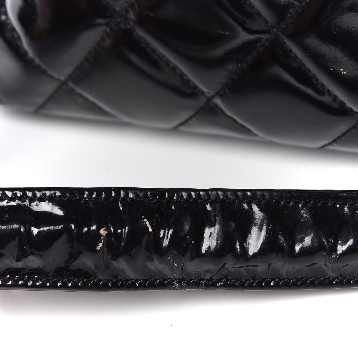 Chanel Patent Quilted Shopping Tote Black 11 of 15