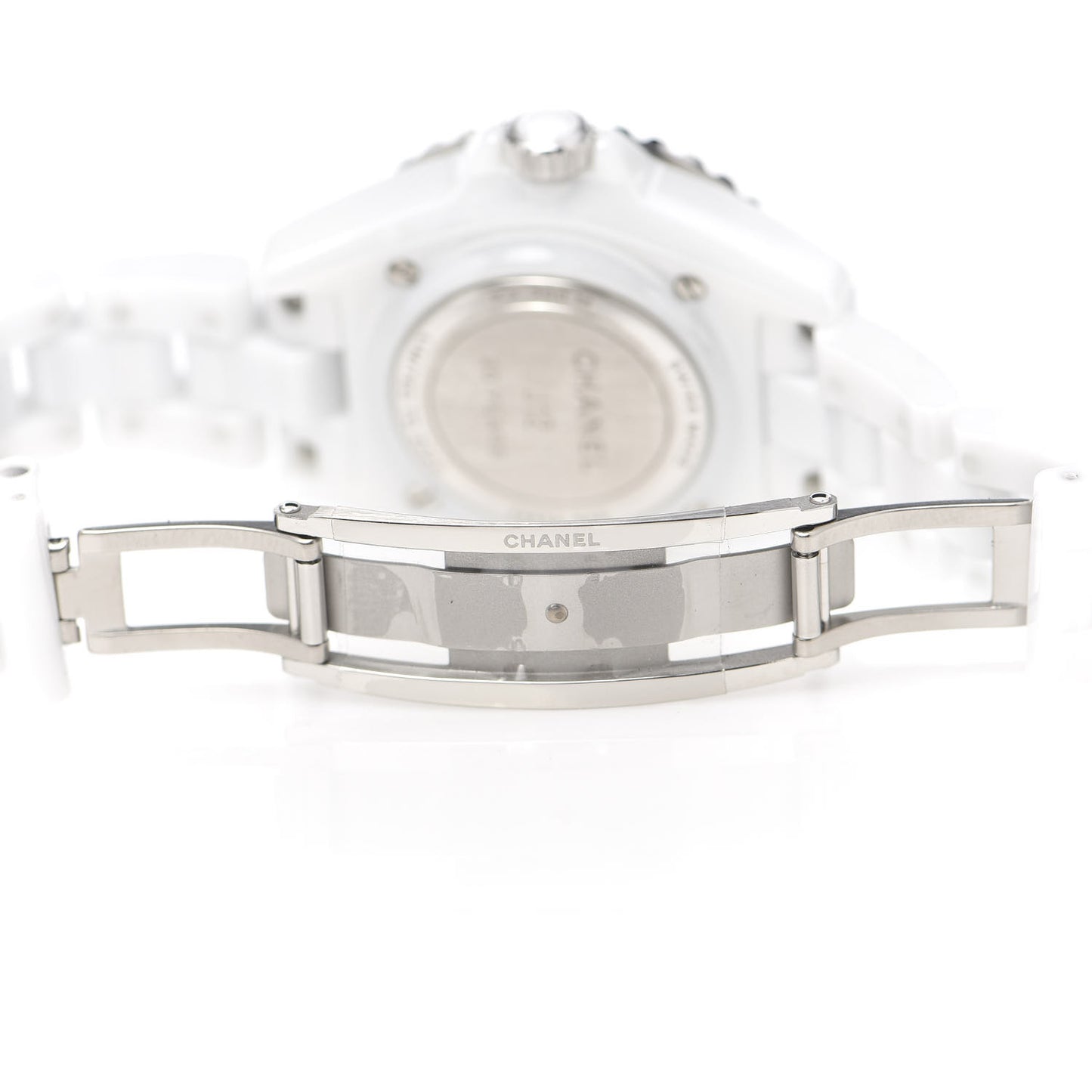 Stainless Steel Ceramic Diamond 33mm J12 Limited Edition Quartz Watch White