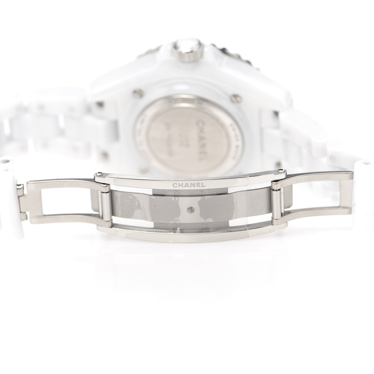 Chanel Stainless Steel Ceramic Diamond 33mm J12 Limited Edition Quartz Watch White 6 of 7