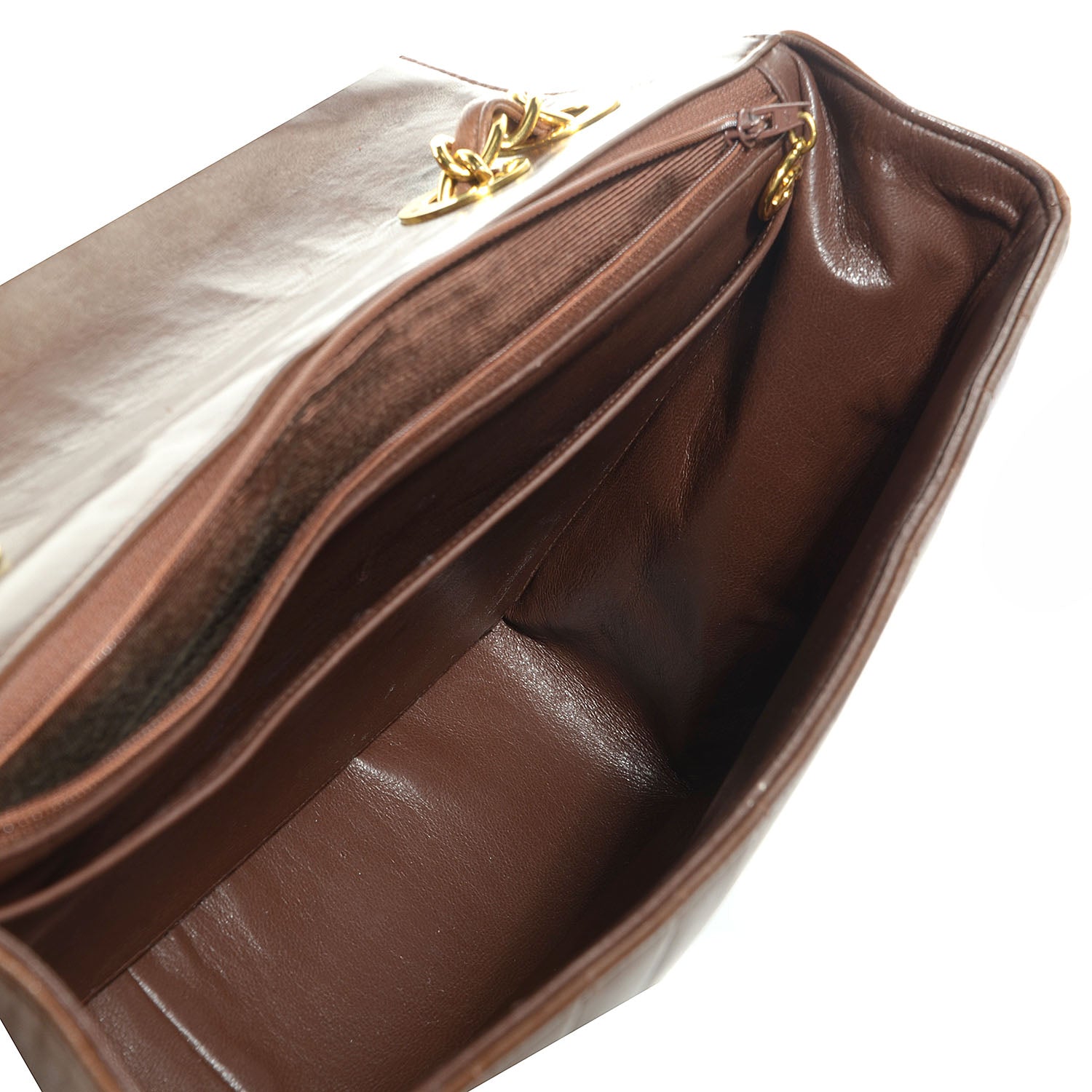Chanel Lambskin Vertical Quilt Jumbo Flap Brown 5 of 7