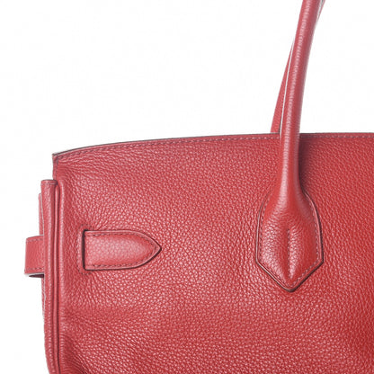 Hermes Taurillon Clemence JPG Shoulder Birkin II 42 Rouge Vif 15 of 34
