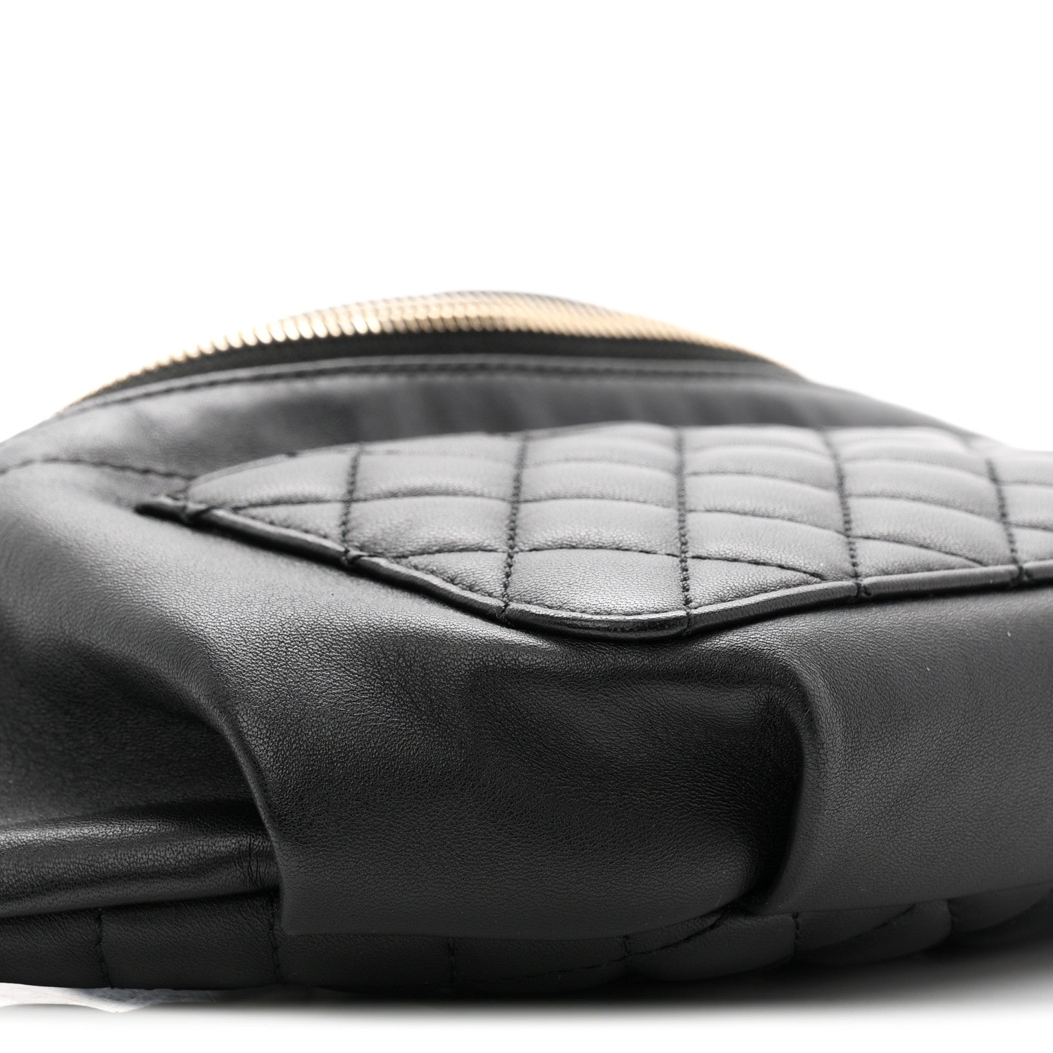 Chanel Lambskin Quilted Waist Bag Fanny Pack Black 9 of 10