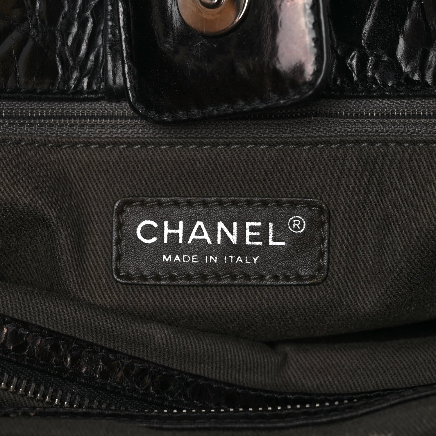 Chanel Glazed Calfskin Quilted Large New Portobello Tote Black 7 of 11