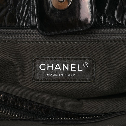 Chanel Glazed Calfskin Quilted Large New Portobello Tote Black 7 of 11