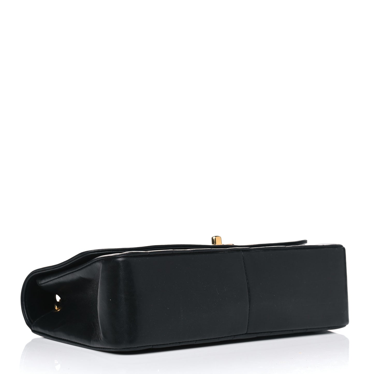 Lambskin Quilted Medium Single Flap Black