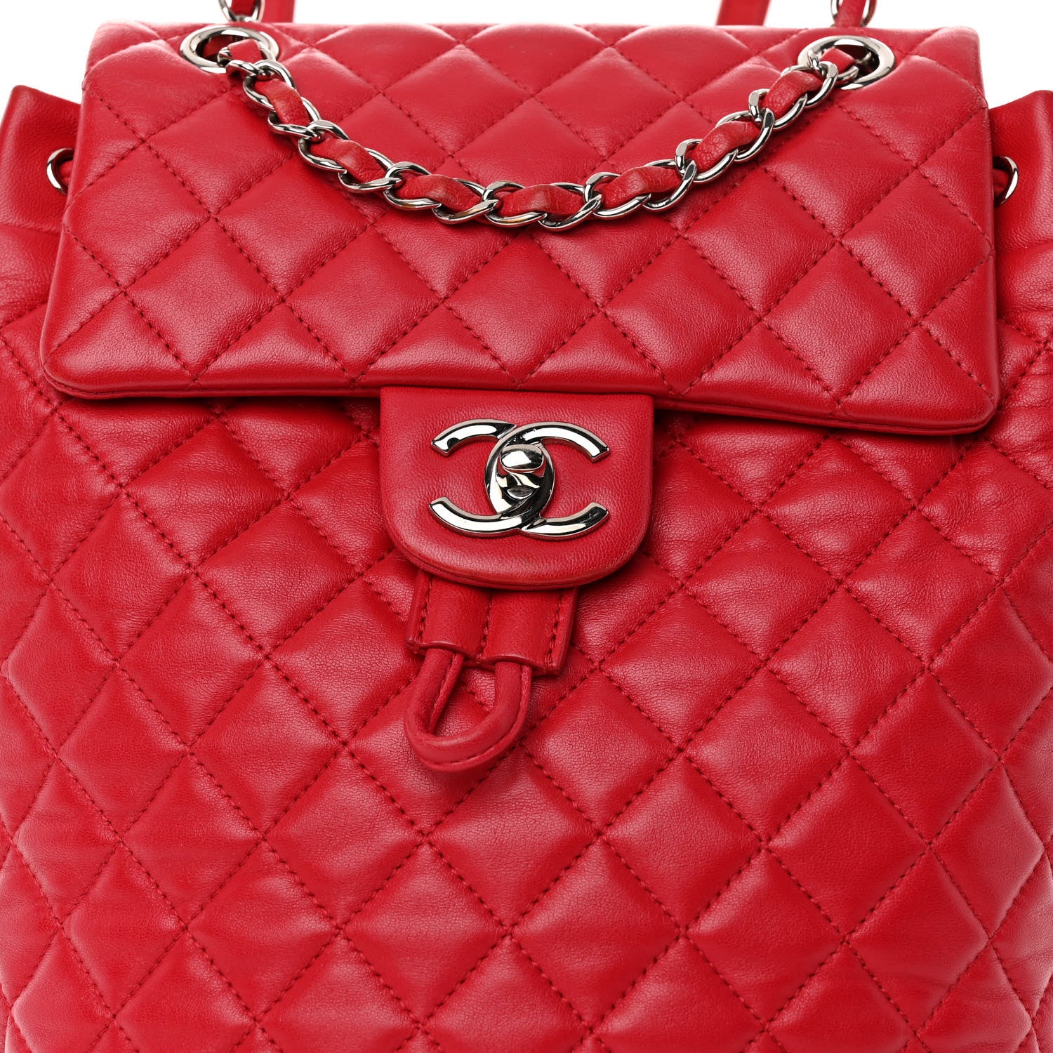 Chanel Lambskin Quilted Small Urban Spirit Backpack Red 7 of 10