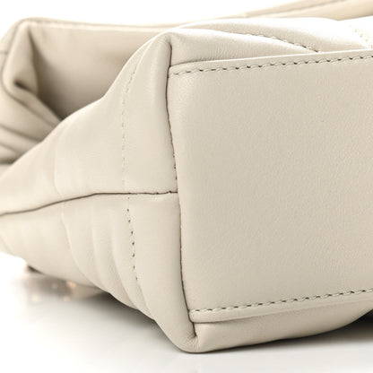 Saint Laurent Lambskin Quilted Toy Loulou Puffer Monogram Chain Satchel Crema Soft 8 of 9