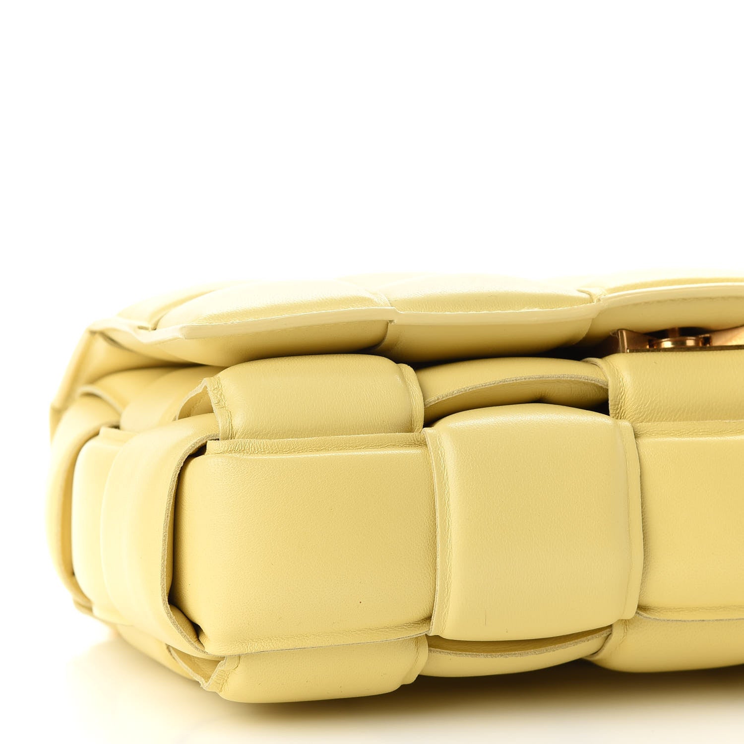 Bottega Veneta Lambskin Maxi Intreccio Padded Chain Cassette Crossbody Bag Butter 7 of 8