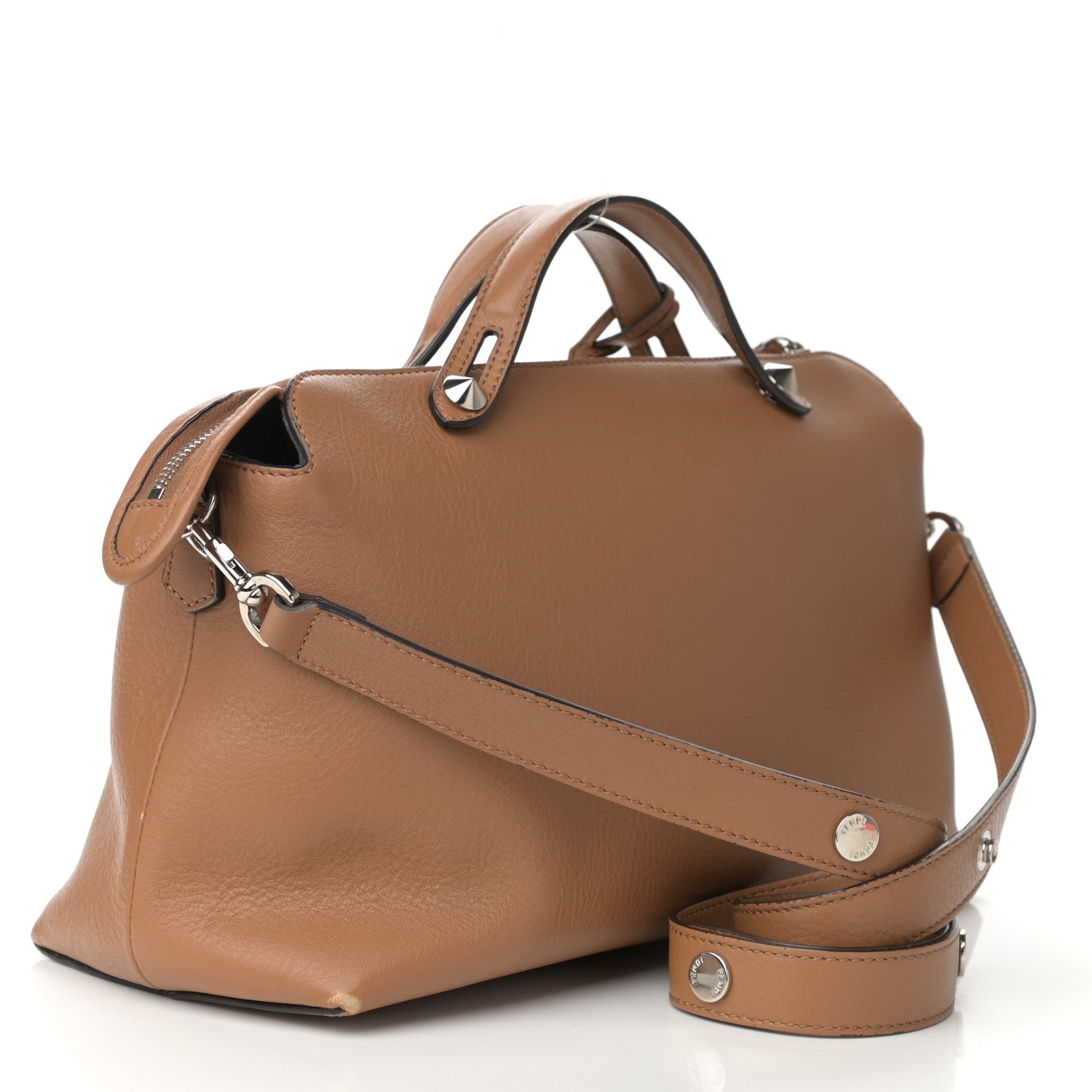 Fendi Vitello Dolce Large By The Way Boston Bag Orzo 3 of 14