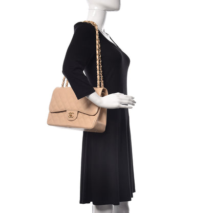 Chanel Caviar Quilted Jumbo Double Flap Beige Clair 3 of 14