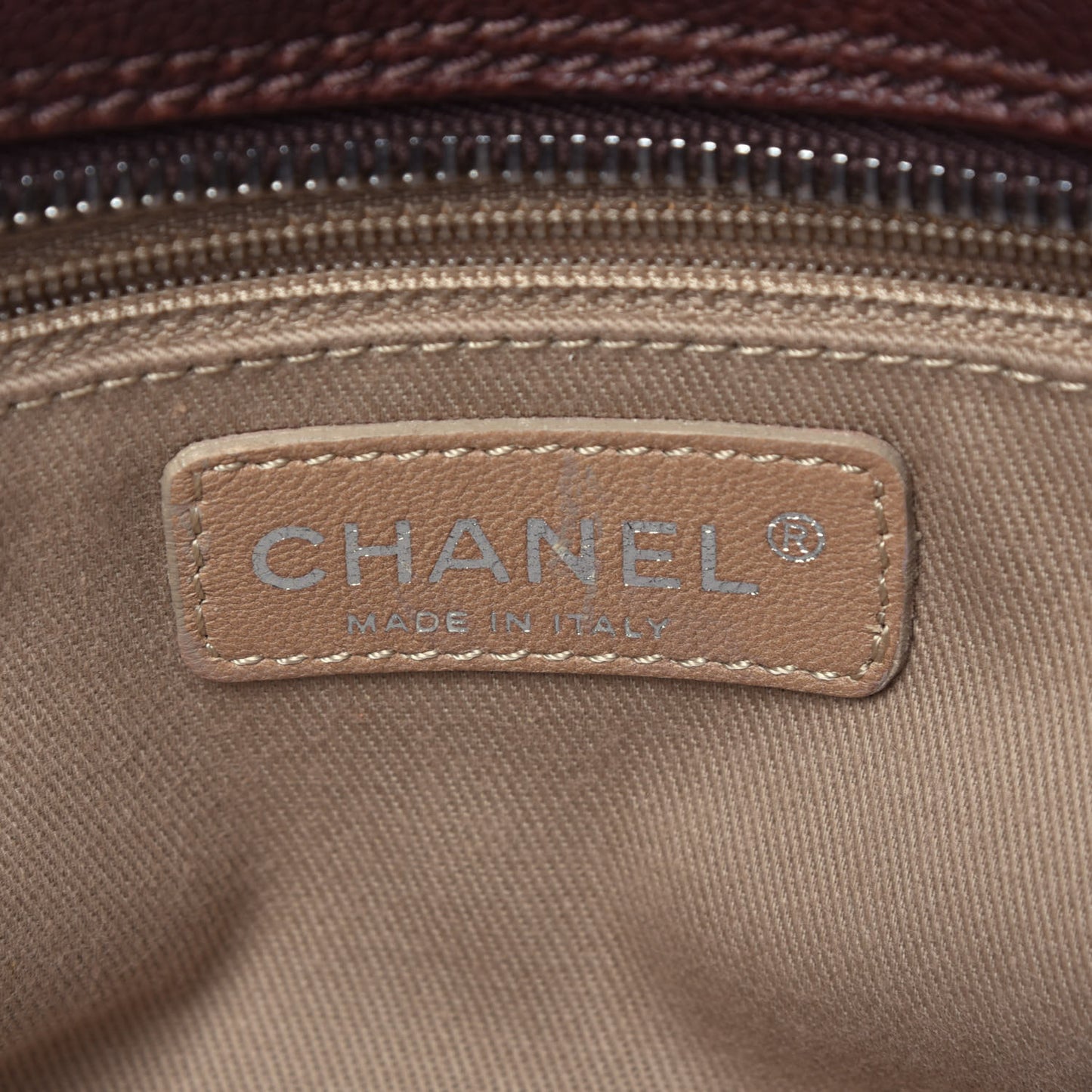 Calfskin Small Diamond Stitch Tote Brown