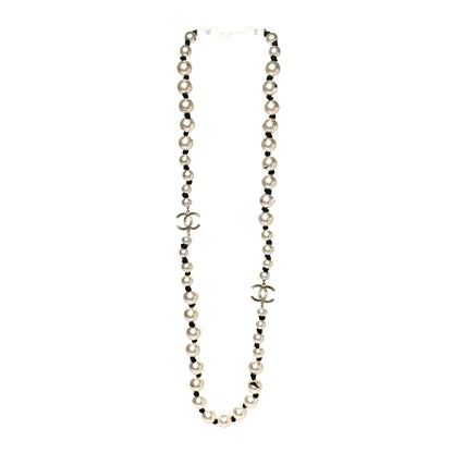 Chanel Pearl Grosgrain CC Long Necklace Gold 3 of 8