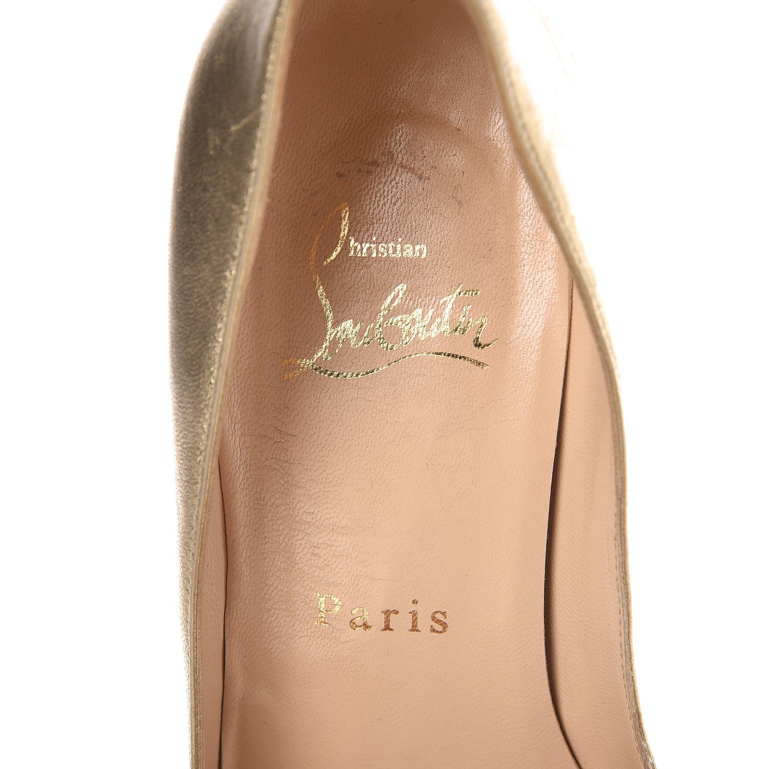 Christian Louboutin Metallic Nappa Very Prive 120 Pumps 36 Light Gold 8 of 13