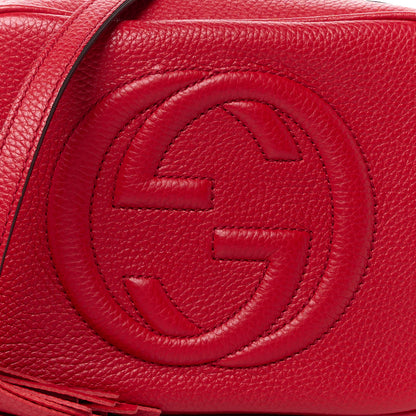 Gucci Pebbled Calfskin Small Soho Disco Bag Tabasco Red 9 of 12