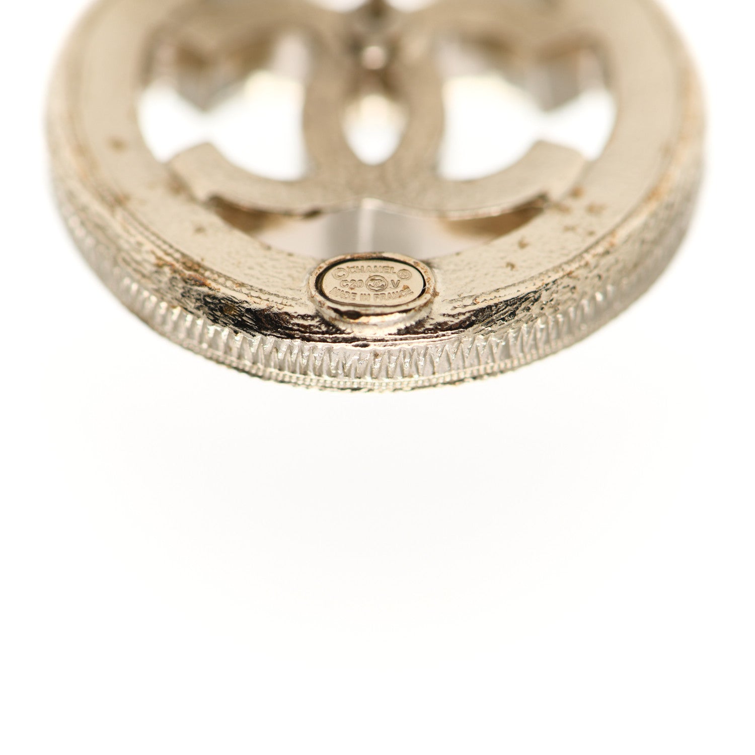 Chanel Pearl CC Round Earrings Gold 4 of 4