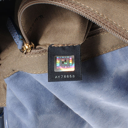 Fendi Vitello Naplak Fly Shoulder Bag Blue 8 of 8