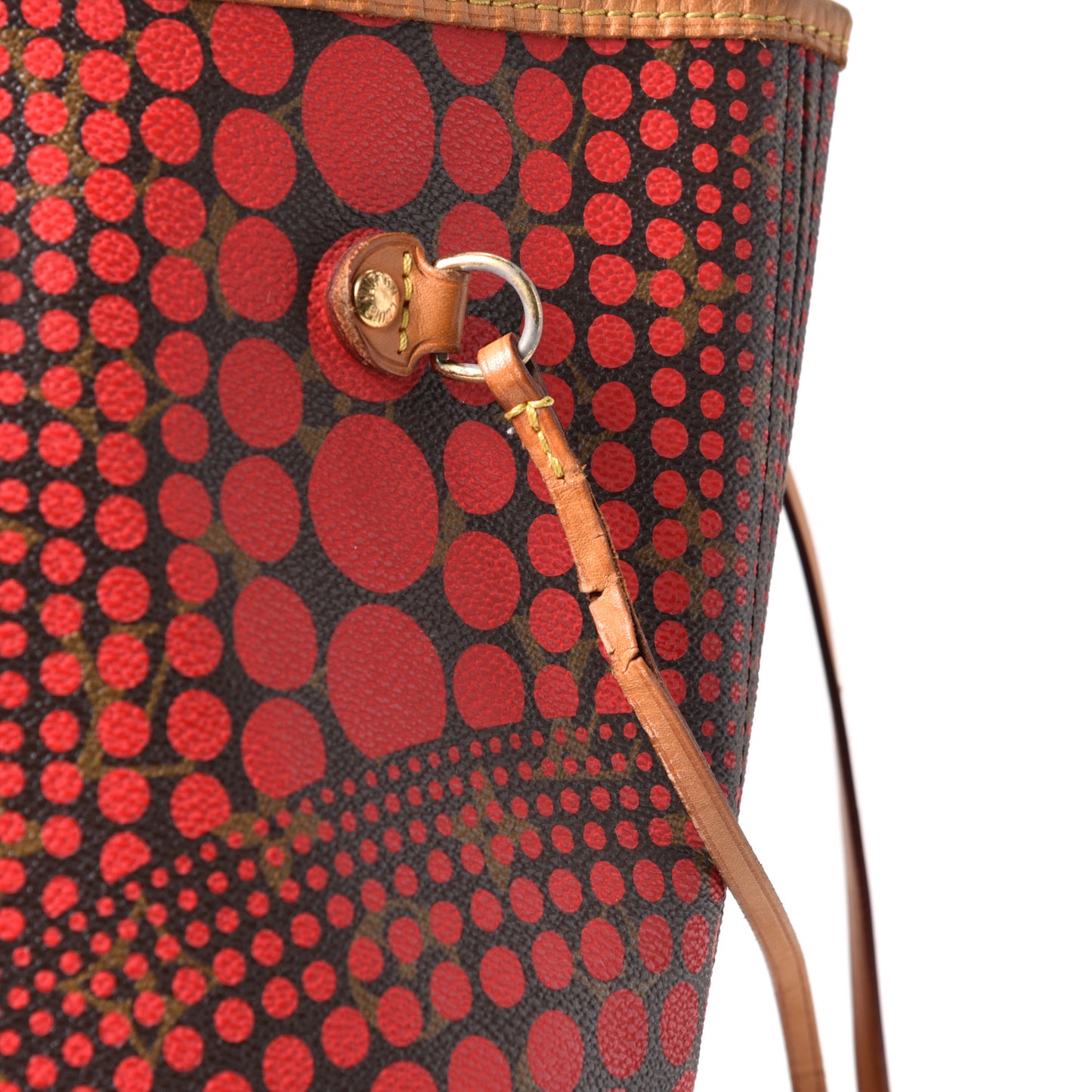 Monogram Kusama Waves Neverfull MM Red