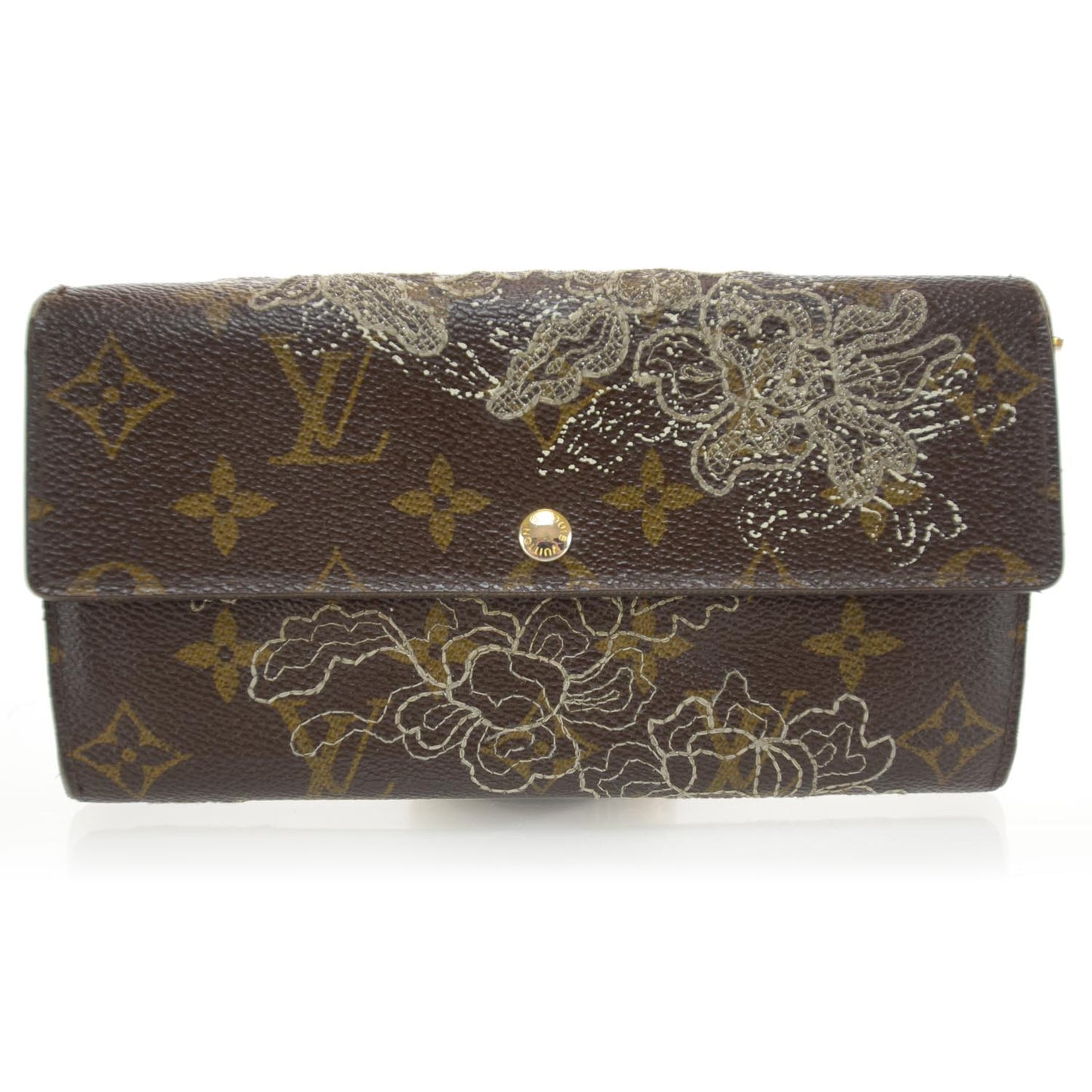 Monogram Dentelle Sarah Wallet Silver