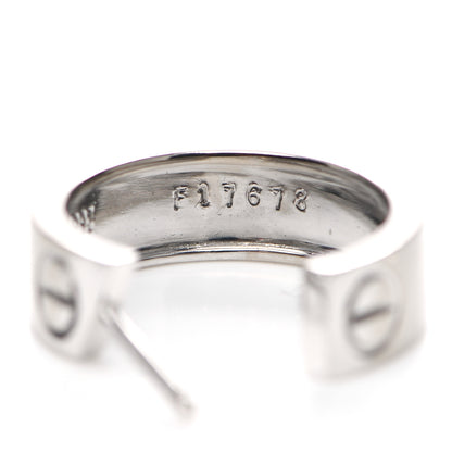 Cartier 18K White Gold 5.5mm LOVE Hoop Earrings 4 of 5