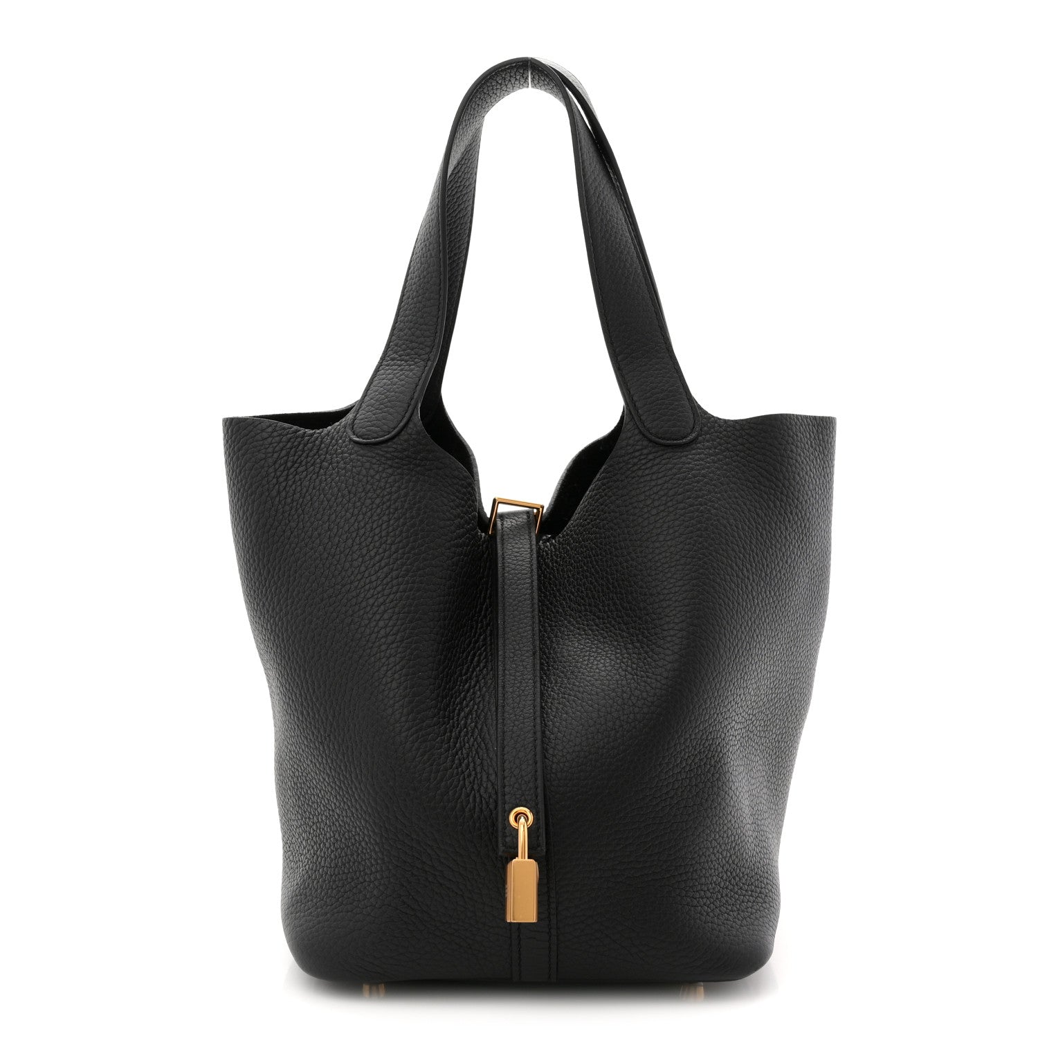Hermes Taurillon Clemence Picotin Lock 22 MM Black 1 of 11